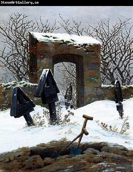 Caspar David Friedrich Friedhof im Schnee